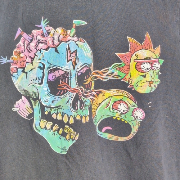 Unbranded Distressed Rick And Morty Sz S Graphic T-Shirt - Picture 3 of 5